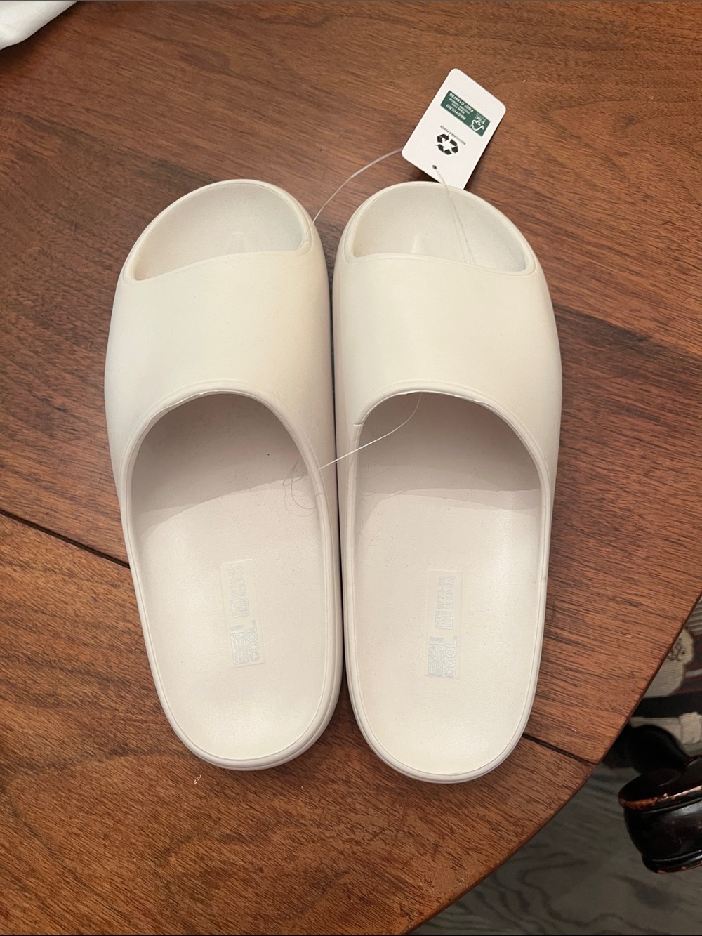 32 Degrees Cream Slide Sandals for Women